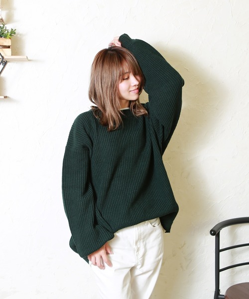 WESTSEA(ウエストシー)の「オーバーサイズ レイヤード クルーネック 長袖ニット(ニット/セーター・メンズ・ライトグレー/ベージュ/ブルー/グリーン/キナリ/オフホワイト/ブラック/ブルー系その他/ブラウン/グレイッシュベージュ/グリーン系その他/ネイビー/ターコイズブルー/マスタード/ブルーグリーン/ピンク/サックスブルー・M/L)」の20枚目の写真