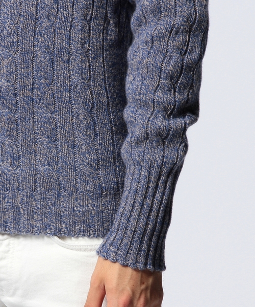 UNITED ARROWS（ユナイテッドアローズ）の「＜Drumohr(ドルモア)＞ SOFT CABLE TTL（ニット/セーター・メンズ・グレー/ライトブルー・48/44/46）」の5枚目の写真