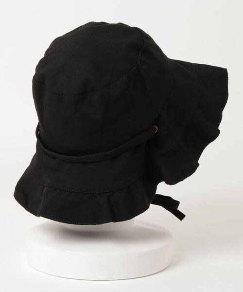 WEGO（ウィゴー）の「WEGO/ツバ広フリルハット（ハット・レディース・ブラック/オフホワイト・FREE）」の13枚目の写真