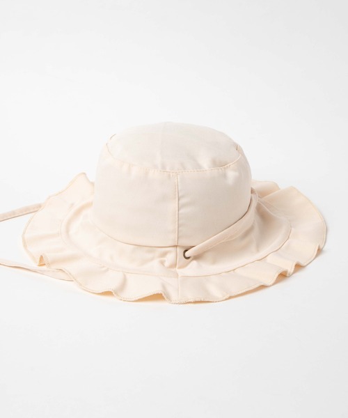 WEGO（ウィゴー）の「WEGO/ツバ広フリルハット（ハット・レディース・ブラック/オフホワイト・FREE）」の12枚目の写真