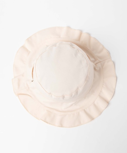 WEGO（ウィゴー）の「WEGO/ツバ広フリルハット（ハット・レディース・ブラック/オフホワイト・FREE）」の7枚目の写真