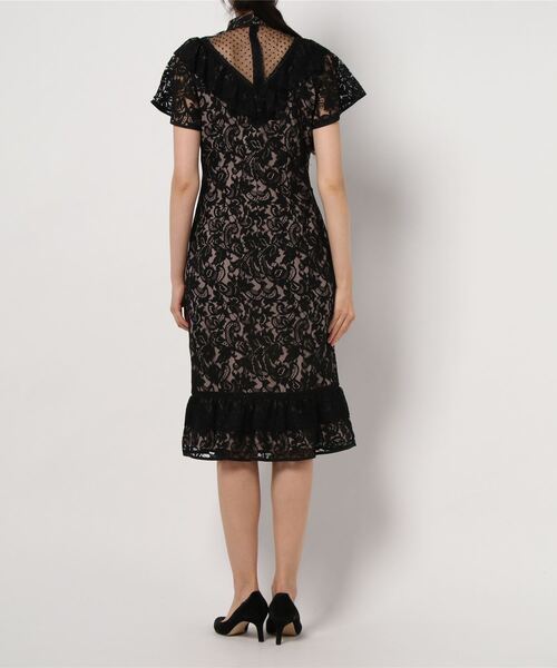 【emiriawiz】ドットチュール レース ワンピース S emiriawiz（エミリアウィズ）の「ドットチュール×レースドレス