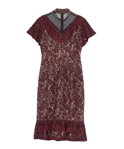 emiriawiz（エミリアウィズ）の「ドットチュール×レースドレス