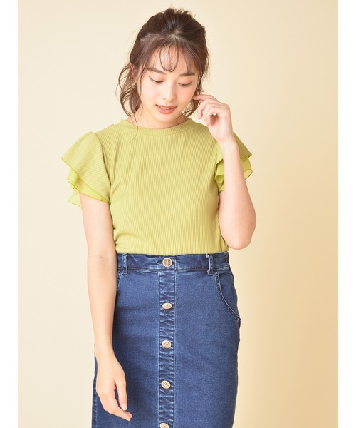 MIIA（ミーア）の「プチハイネックカットソー（Tシャツ/カットソー・レディース・パープル/ブラック/グリーン/ネイビー/ブルー/ブラック系その他/ベージュ/ホワイト系その他2/オフホワイト/ピンク・FREE）」の7枚目の写真