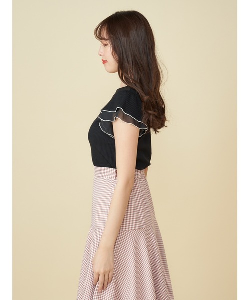 MIIA（ミーア）の「プチハイネックカットソー（Tシャツ/カットソー・レディース・パープル/ブラック/グリーン/ネイビー/ブルー/ブラック系その他/ベージュ/ホワイト系その他2/オフホワイト/ピンク・FREE）」の17枚目の写真