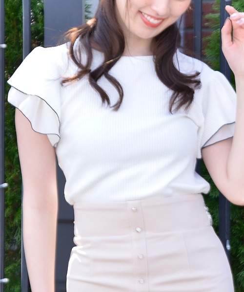 MIIA（ミーア）の「プチハイネックカットソー（Tシャツ/カットソー・レディース・パープル/ブラック/グリーン/ネイビー/ブルー/ブラック系その他/ベージュ/ホワイト系その他2/オフホワイト/ピンク・FREE）」の11枚目の写真