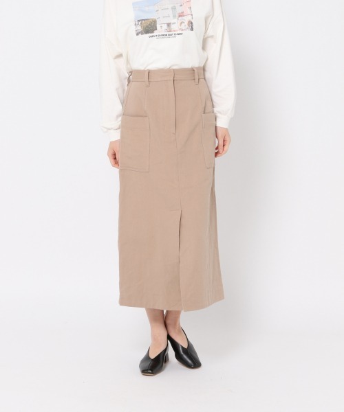 mysty woman（ミスティウーマン）の「アウトポケットナロースカート 928649（スカート・レディース・ブラウン/ベージュ/カーキ・FREE）」の15枚目の写真