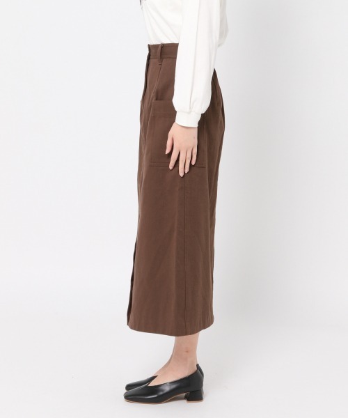 mysty woman（ミスティウーマン）の「アウトポケットナロースカート 928649（スカート・レディース・ブラウン/ベージュ/カーキ・FREE）」の9枚目の写真