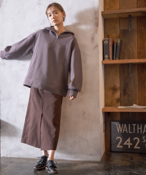 mysty woman（ミスティウーマン）の「アウトポケットナロースカート 928649（スカート・レディース・ブラウン/ベージュ/カーキ・FREE）」の5枚目の写真