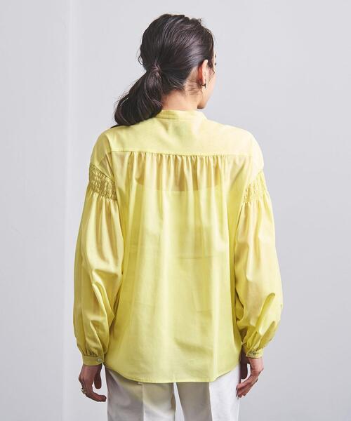 ユナイテッドアローズ　麻　長袖シャツ　ブラウス　イエロー BEAUTY&YOUTH UNITED ARROWS - ☆ビューティーアンドユース