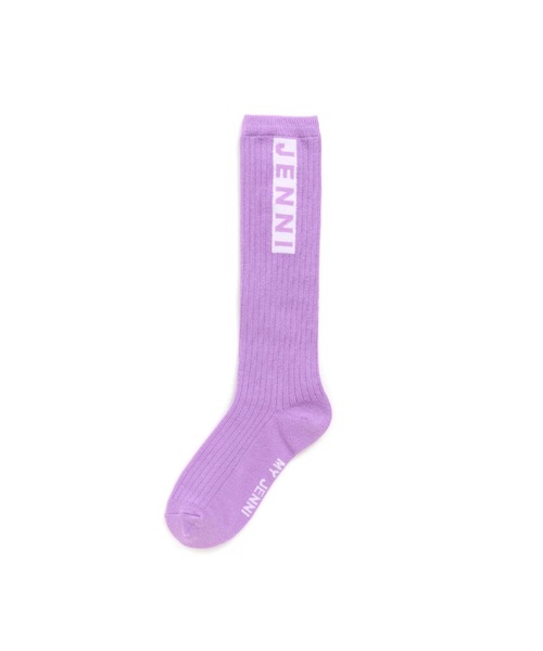 JENNI love（ジェニィラブ）の「タテロゴリブハイソックス（ソックス/靴下・キッズ・ブラック/ラベンダー/オフホワイト・19-21cm/22-24cm）」の3枚目の写真