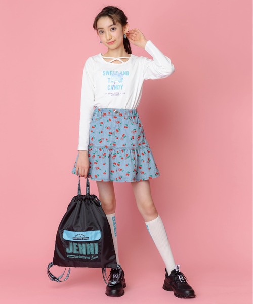 JENNI love（ジェニィラブ）の「タテロゴリブハイソックス（ソックス/靴下・キッズ・ブラック/ラベンダー/オフホワイト・19-21cm/22-24cm）」の10枚目の写真