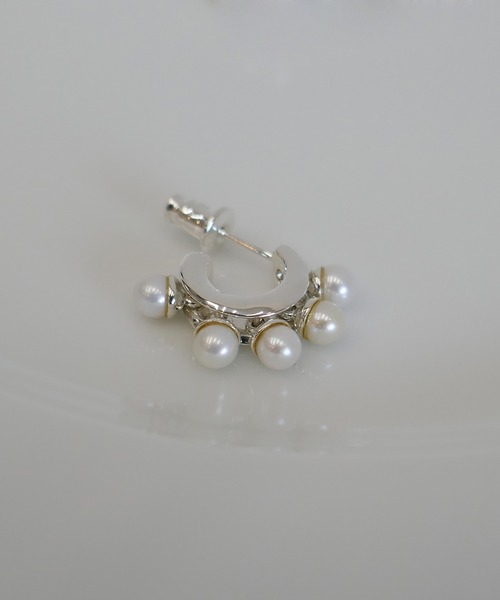 パールミニフープピアス（ピアス（片耳用））｜e.m.（イーエム