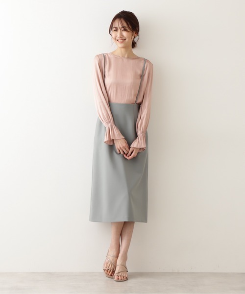 NATURAL BEAUTY BASIC(ナチュラルビューティーベーシック)の「キャンディースリーブサテンブラウス(シャツ/ブラウス・レディース・オフホワイト/ダークブラウン/ピンク・SMALL/MEDIUM)」の20枚目の写真