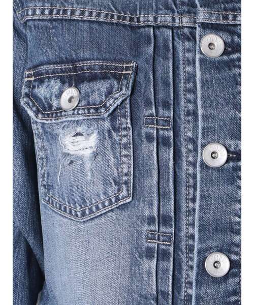 GYDA(ジェイダ)の「リヨセルショートデニムGジャン(デニムジャケット・レディース・ブルー/ライトブルー・FREE)」の18枚目の写真