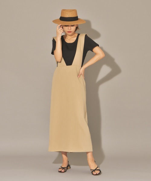 My shawty（ﾏｲｼｬｳﾃｨｰ）の「lady jumper skirt（スカート・レディース・ベージュ/アイボリー・FREE）」の4枚目の写真