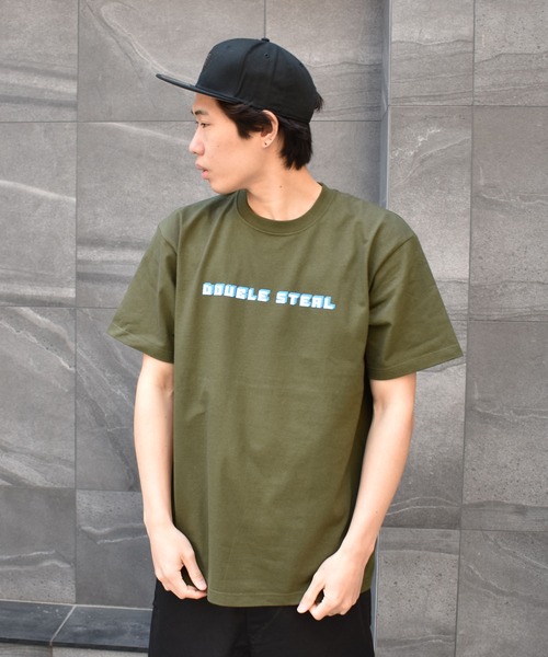 DOUBLE STEAL(ダブルスティール)の「BLOCK LOGO ヘビーウェイトTシャツ(Tシャツ/カットソー・メンズ・ホワイト/ブラック/アーミー・MEDIUM/LARGE/X-LARGE/XX-LARGE)」の17枚目の写真