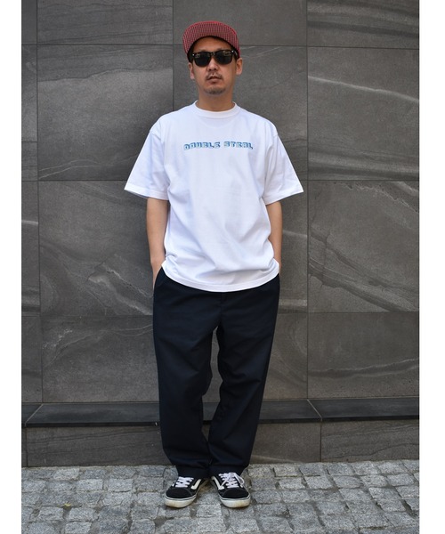 DOUBLE STEAL(ダブルスティール)の「BLOCK LOGO ヘビーウェイトTシャツ(Tシャツ/カットソー・メンズ・ホワイト/ブラック/アーミー・MEDIUM/LARGE/X-LARGE/XX-LARGE)」の21枚目の写真