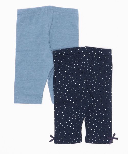 petit main（プティマイン）の「プティプラ GIRLSレギンスセット(7分丈)（レギンス/スパッツ・キッズ・サックスブルー/トップグレー・90cm/110cm/100cm/80ｃｍ）」の3枚目の写真