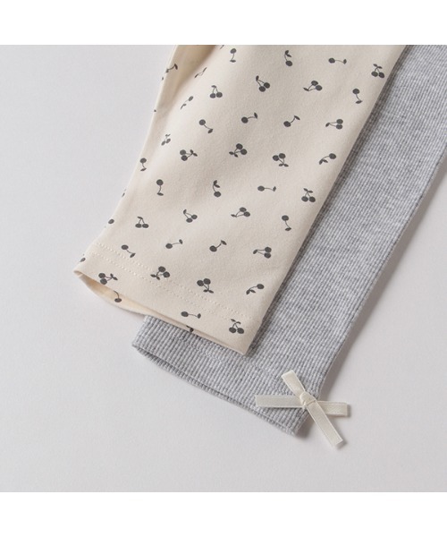 petit main（プティマイン）の「プティプラ GIRLSレギンスセット(7分丈)（レギンス/スパッツ・キッズ・サックスブルー/トップグレー・90cm/110cm/100cm/80ｃｍ）」の9枚目の写真