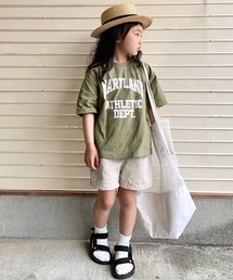 CIAOPANIC TYPY | 【KIDS】【ZOZOTOWN限定】 カレッジロゴハーフスリーブドロップショルダーTee(Tシャツ/カットソー)