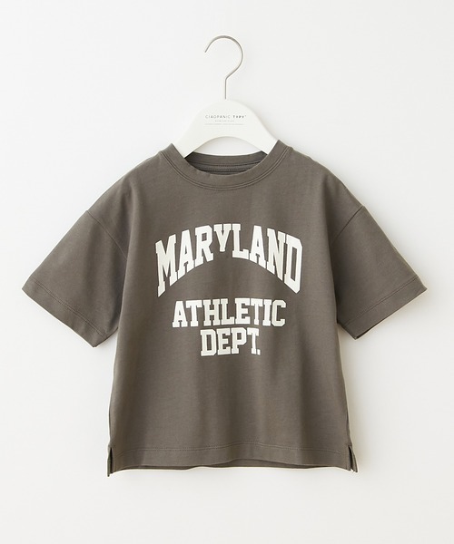 CIAOPANIC TYPY（チャオパニックティピー）の「【KIDS】【ZOZOTOWN限定】 カレッジロゴハーフスリーブドロップショルダーTee（Tシャツ/カットソー・キッズ・ホワイト系その他/グリーン/グレー・XX-LARGE/LARGE/SMALL/X-LARGE/MEDIUM）」の5枚目の写真