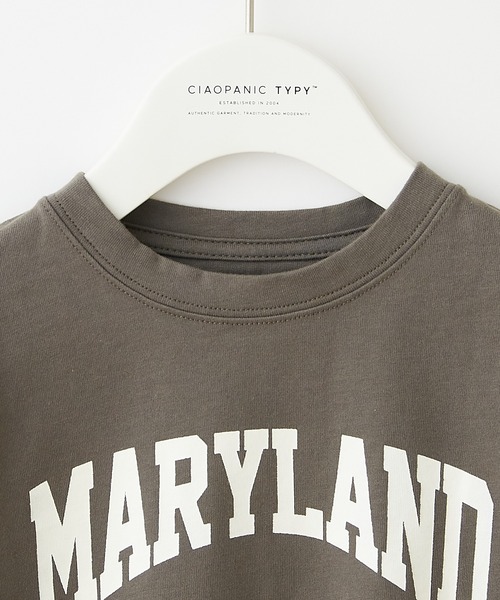 CIAOPANIC TYPY（チャオパニックティピー）の「【KIDS】【ZOZOTOWN限定】 カレッジロゴハーフスリーブドロップショルダーTee（Tシャツ/カットソー・キッズ・ホワイト系その他/グリーン/グレー・XX-LARGE/LARGE/SMALL/X-LARGE/MEDIUM）」の12枚目の写真