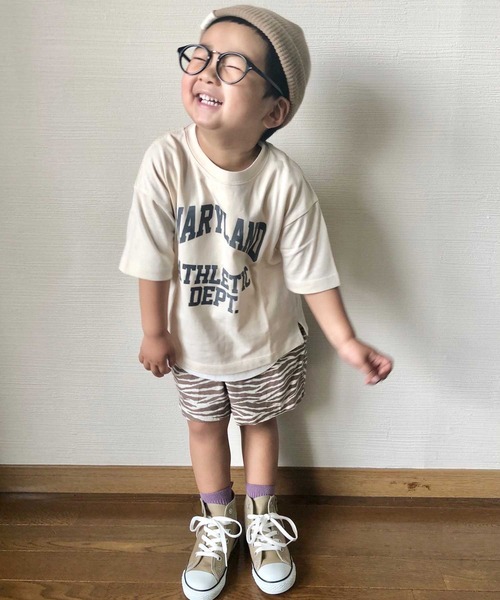 CIAOPANIC TYPY（チャオパニックティピー）の「【KIDS】【ZOZOTOWN限定】 カレッジロゴハーフスリーブドロップショルダーTee（Tシャツ/カットソー・キッズ・ホワイト系その他/グリーン/グレー・XX-LARGE/LARGE/SMALL/X-LARGE/MEDIUM）」の16枚目の写真
