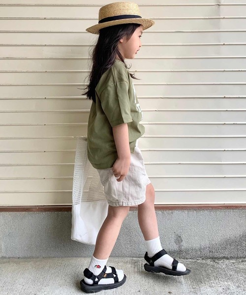 CIAOPANIC TYPY（チャオパニックティピー）の「【KIDS】【ZOZOTOWN限定】 カレッジロゴハーフスリーブドロップショルダーTee（Tシャツ/カットソー・キッズ・ホワイト系その他/グリーン/グレー・XX-LARGE/LARGE/SMALL/X-LARGE/MEDIUM）」の18枚目の写真