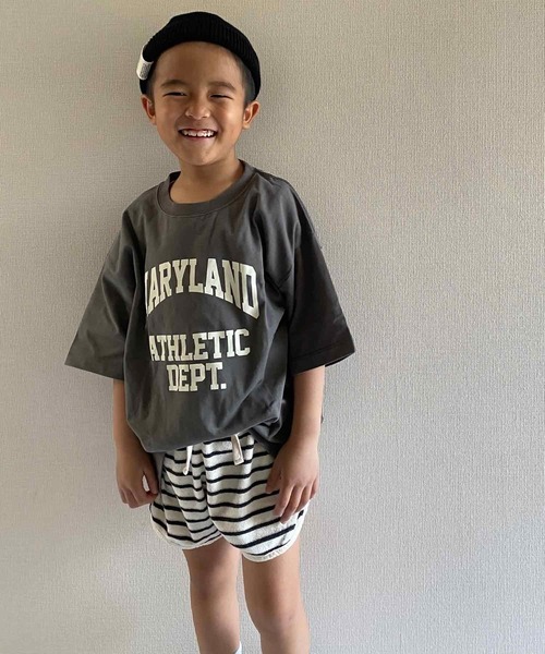 CIAOPANIC TYPY（チャオパニックティピー）の「【KIDS】【ZOZOTOWN限定】 カレッジロゴハーフスリーブドロップショルダーTee（Tシャツ/カットソー・キッズ・ホワイト系その他/グリーン/グレー・XX-LARGE/LARGE/SMALL/X-LARGE/MEDIUM）」の21枚目の写真