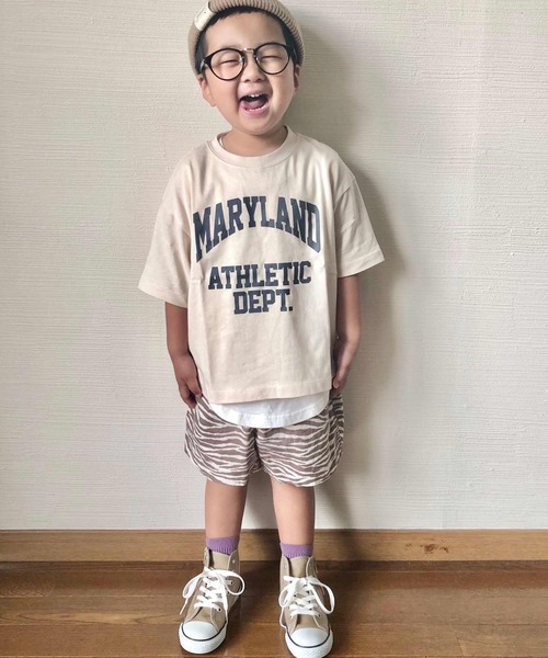CIAOPANIC TYPY（チャオパニックティピー）の「【KIDS】【ZOZOTOWN限定】 カレッジロゴハーフスリーブドロップショルダーTee（Tシャツ/カットソー・キッズ・ホワイト系その他/グリーン/グレー・XX-LARGE/LARGE/SMALL/X-LARGE/MEDIUM）」の15枚目の写真