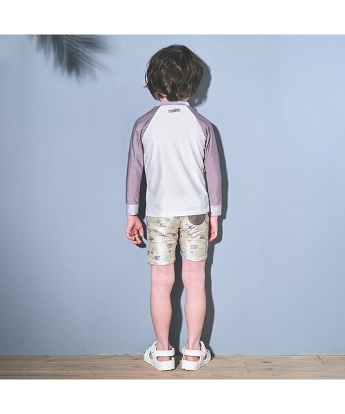 apres les cours（アプレレクール）の「/レトロカー柄ボクサー水着（水着・キッズ・オフホワイト/ベージュ・90/130/80/120/110/100）」の8枚目の写真