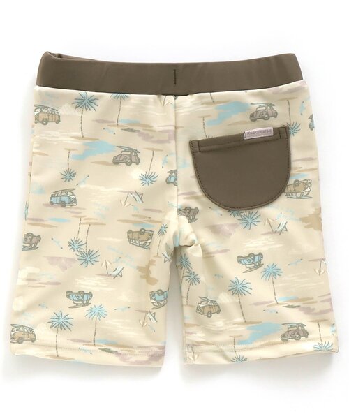 apres les cours（アプレレクール）の「/レトロカー柄ボクサー水着（水着・キッズ・オフホワイト/ベージュ・90/130/80/120/110/100）」の7枚目の写真