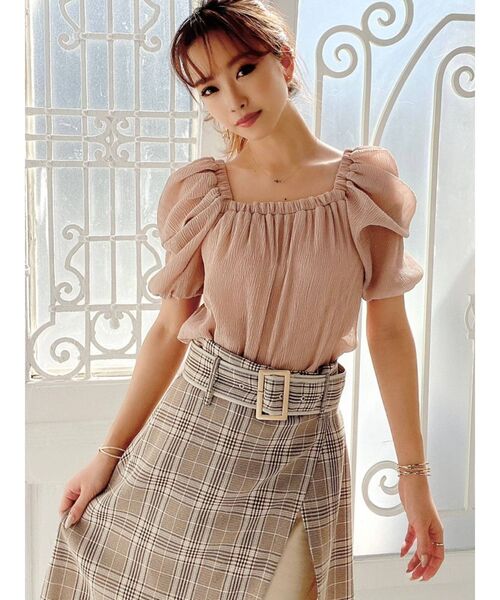 RESEXXY（リゼクシー）の「合皮パイピングレイヤードスカート（スカート・レディース・ブラック/ベージュ/その他1・FREE）」の4枚目の写真