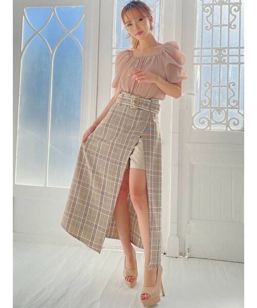 RESEXXY（リゼクシー）の「合皮パイピングレイヤードスカート（スカート・レディース・ブラック/ベージュ/その他1・FREE）」の14枚目の写真