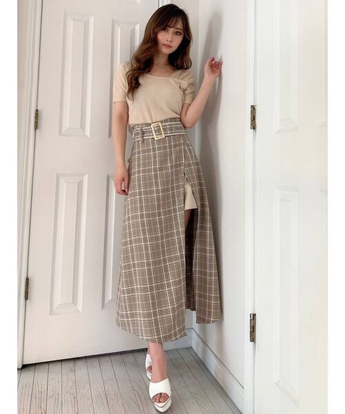 RESEXXY（リゼクシー）の「合皮パイピングレイヤードスカート（スカート・レディース・ブラック/ベージュ/その他1・FREE）」の13枚目の写真