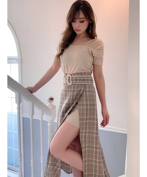 RESEXXY（リゼクシー）の「合皮パイピングレイヤードスカート（スカート・レディース・ブラック/ベージュ/その他1・FREE）」の11枚目の写真