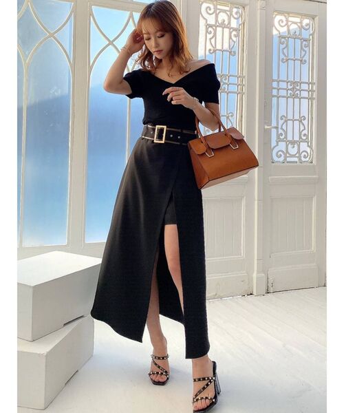 RESEXXY（リゼクシー）の「合皮パイピングレイヤードスカート（スカート・レディース・ブラック/ベージュ/その他1・FREE）」の20枚目の写真