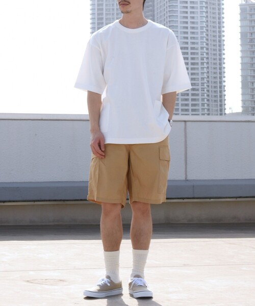 SHIPS any（シップス エニィ）の「SHIPS any: USAコットン オーバーサイズ キャンプポケット Tシャツ◇（Tシャツ/カットソー・メンズ・オフホワイト/ダークグレー/グリーン/ネイビー/キャメル/ピンク・SMALL/MEDIUM/LARGE/X-LARGE）」の9枚目の写真