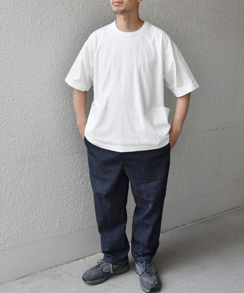 SHIPS any（シップス エニィ）の「SHIPS any: USAコットン オーバーサイズ キャンプポケット Tシャツ◇（Tシャツ/カットソー・メンズ・オフホワイト/ダークグレー/グリーン/ネイビー/キャメル/ピンク・SMALL/MEDIUM/LARGE/X-LARGE）」の19枚目の写真