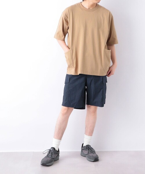 SHIPS any（シップス エニィ）の「SHIPS any: USAコットン オーバーサイズ キャンプポケット Tシャツ◇（Tシャツ/カットソー・メンズ・オフホワイト/ダークグレー/グリーン/ネイビー/キャメル/ピンク・SMALL/MEDIUM/LARGE/X-LARGE）」の22枚目の写真