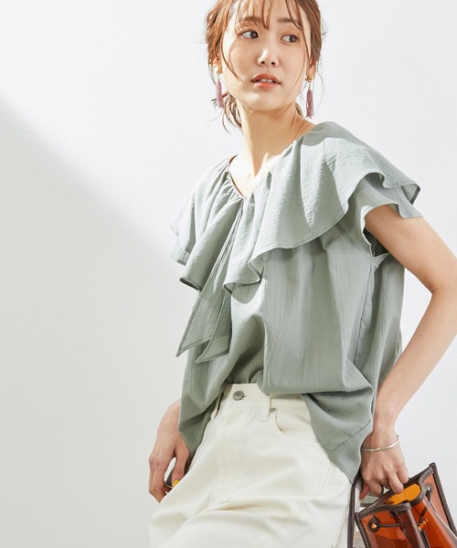 セール リンクコーデ フロントフリルブラウス シャツ ブラウス Rope Picnic ロペピクニック のファッション通販 Zozotown