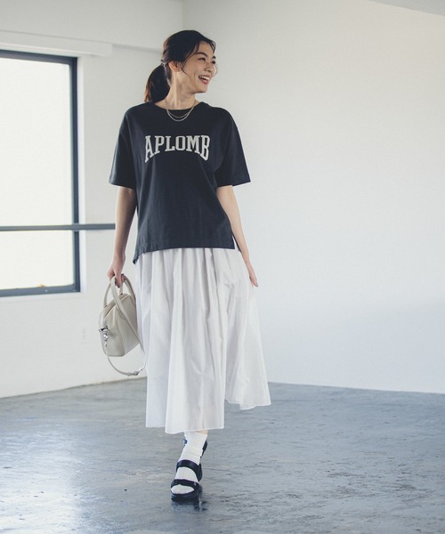 GLOBAL WORK（グローバルワーク）の「リラックス美人プリントT/941575（Tシャツ/カットソー・レディース・ホワイト系その他3/ホワイト/ダークグレー/ホワイト系その他2/オフホワイト・FREE）」の18枚目の写真