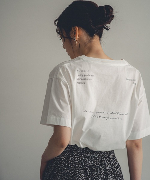 GLOBAL WORK（グローバルワーク）の「リラックス美人プリントT/941575（Tシャツ/カットソー・レディース・ホワイト系その他3/ホワイト/ダークグレー/ホワイト系その他2/オフホワイト・FREE）」の14枚目の写真