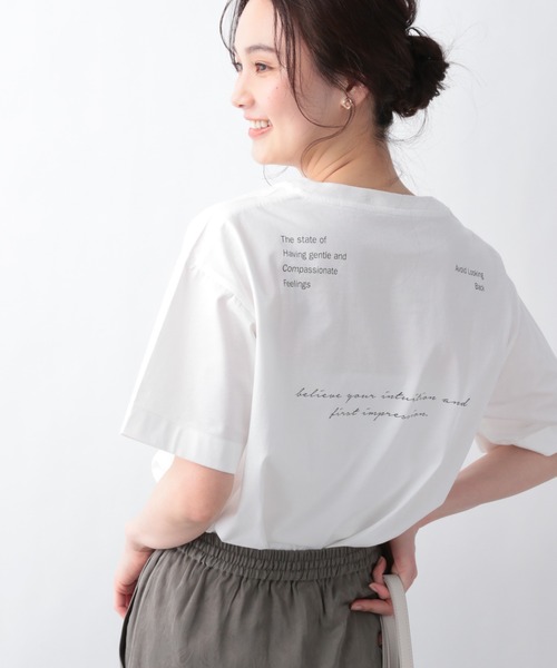 GLOBAL WORK（グローバルワーク）の「リラックス美人プリントT/941575（Tシャツ/カットソー・レディース・ホワイト系その他3/ホワイト/ダークグレー/ホワイト系その他2/オフホワイト・FREE）」の11枚目の写真