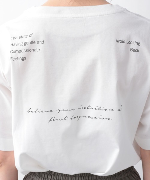 GLOBAL WORK（グローバルワーク）の「リラックス美人プリントT/941575（Tシャツ/カットソー・レディース・ホワイト系その他3/ホワイト/ダークグレー/ホワイト系その他2/オフホワイト・FREE）」の20枚目の写真