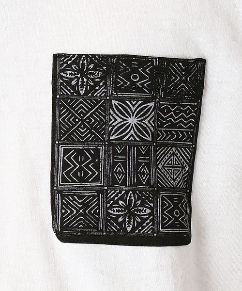 Purple&Yellow（パープルアンドイエロー）の「胸ポケット付　半袖Tシャツ（Tシャツ/カットソー・メンズ・ホワイト/ライトベージュ・SMALL/MEDIUM/LARGE/X-LARGE/X-SMALL）」の14枚目の写真