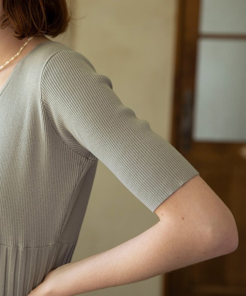 mangata（モンガータ）の「Tiered knit onepiece（ワンピース）」 - WEAR 