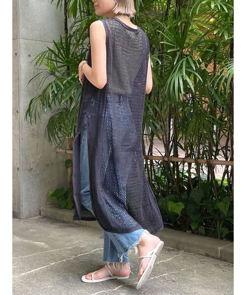 Ungrid（アングリッド）の「ノースリネットワンピース（ワンピース・レディース・チャコールグレー/アイボリー・FREE）」の20枚目の写真