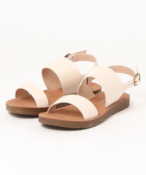 Samansa Mos2 blue（サマンサモスモスブルー）の「ワンストラップサンダル（サンダル・レディース・モカ/ブラック/キナリ・MEDIUM/LARGE）」の2枚目の写真